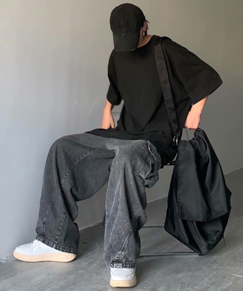 NOWLE（ノウル）の「【NOWLE】ルーズ デニム カーゴパンツ（カーゴパンツ・メンズ・インディゴブルー/ブラック・X-LARGE/LARGE/MEDIUM）」の7枚目の写真