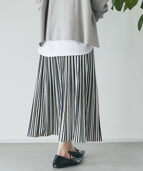 un dix cors（アンディコール）の「柄プリーツスカート（スカート・レディース・ブラック/ネイビー・FREE）」の20枚目の写真