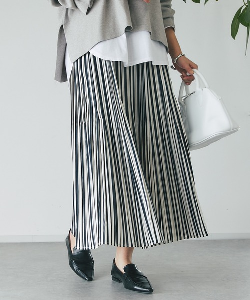 un dix cors（アンディコール）の「柄プリーツスカート（スカート・レディース・ブラック/ネイビー・FREE）」の17枚目の写真