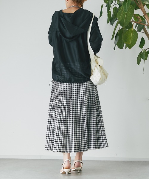 un dix cors（アンディコール）の「柄プリーツスカート（スカート・レディース・ブラック/ネイビー・FREE）」の5枚目の写真