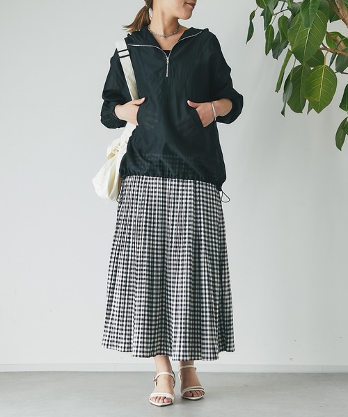 un dix cors（アンディコール）の「柄プリーツスカート（スカート・レディース・ブラック/ネイビー・FREE）」の6枚目の写真