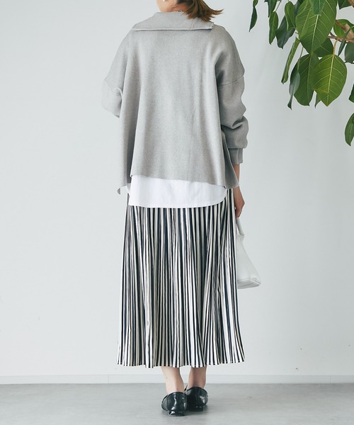 un dix cors（アンディコール）の「柄プリーツスカート（スカート・レディース・ブラック/ネイビー・FREE）」の15枚目の写真