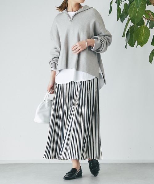 un dix cors（アンディコール）の「柄プリーツスカート（スカート・レディース・ブラック/ネイビー・FREE）」の16枚目の写真