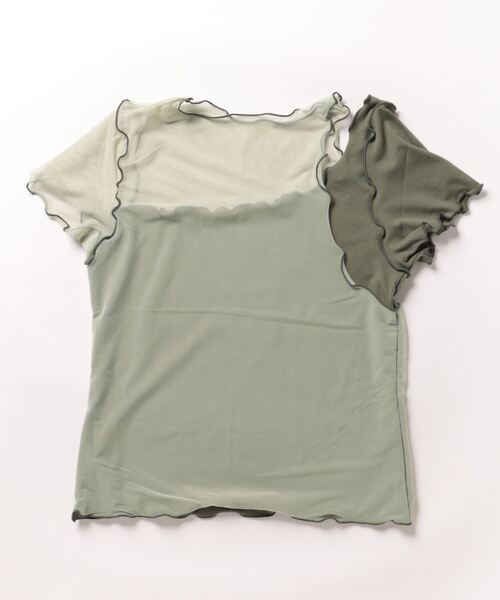 mimi toujours（ミミトゥジュール）の「アシメネック リブ メロー カットソー mimi toujours×nono（シャツ/ブラウス・レディース・カーキ・M）」の2枚目の写真