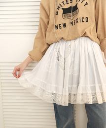 SLOBE IENA | 【crinkle crinkle crinkle】2way embroidery ミニスカート(スカート)