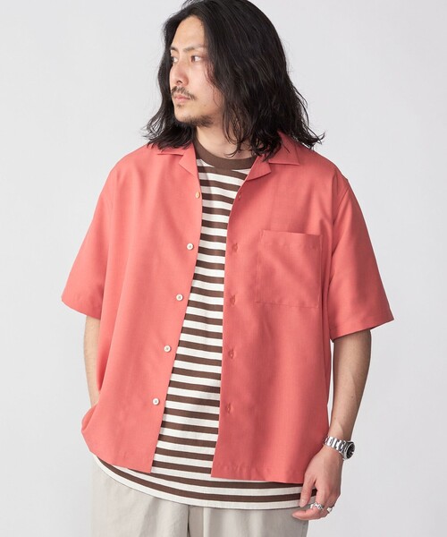 SHIPS(シップス)の「SHIPS: MADE IN JAPAN Reflax(R) ドライタッチ オープンカラー シャツ(シャツ/ブラウス・メンズ・レッド/ダークグレー/ライトグレー/ブラック/コバルトブルー・SMALL/MEDIUM/LARGE/X-LARGE)」の5枚目の写真