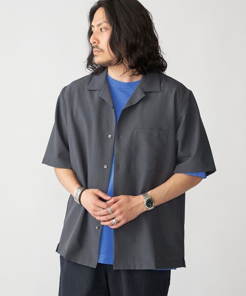 SHIPS(シップス)の「SHIPS: MADE IN JAPAN Reflax(R) ドライタッチ オープンカラー シャツ(シャツ/ブラウス・メンズ・レッド/ダークグレー/ライトグレー/ブラック/コバルトブルー・SMALL/MEDIUM/LARGE/X-LARGE)」の18枚目の写真