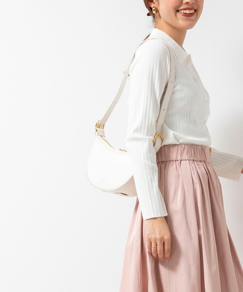 CHRISTIAN VILLA（クリスチャンヴィラ）の「【CHRISTIAN VILLA/クリスチャンヴィラ】ハーフムーンワンハンドルショルダーバッグ（ショルダーバッグ・レディース・ベージュ/ホワイト・FREE）」の11枚目の写真