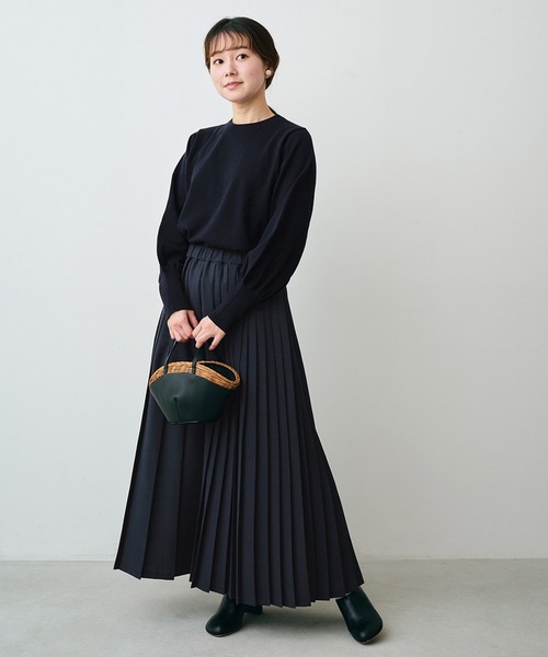 Sunny clouds(サニークラウズ)の「サニークラウズ ボリューム袖のニットレーナ―〈レディース〉(ニット/セーター・レディース・ダークネイビー/アイボリー/グレー・MEDIUM/LARGE/X-LARGE)」の18枚目の写真