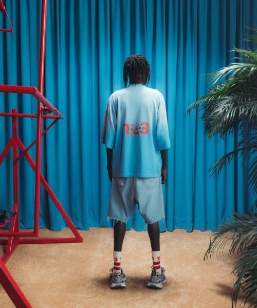 RRR-123（リヴィントンロイレビス）の「ABRAXAS SS TEE VINTAGE BLUE  