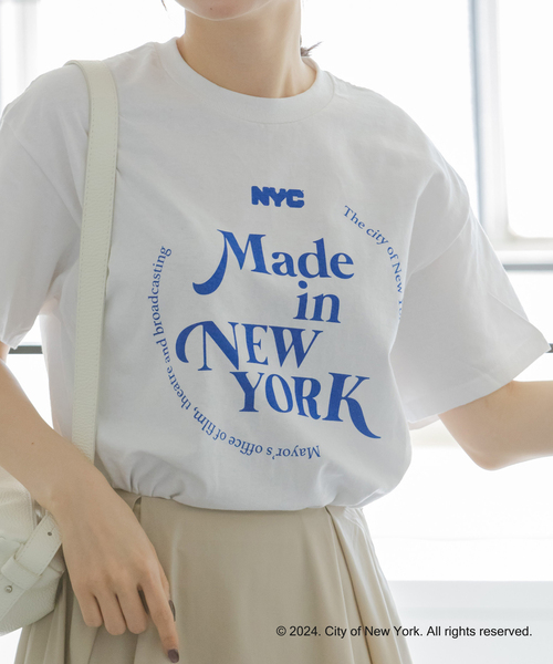 GOOD ROCK SPEED(グッドロックスピード)の「GOOD ROCK SPEED NYC TEE(Tシャツ/カットソー・レディース・ホワイト/ネイビー・MEDIUM)」の3枚目の写真