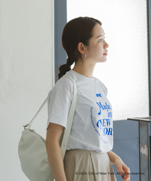 GOOD ROCK SPEED(グッドロックスピード)の「GOOD ROCK SPEED NYC TEE(Tシャツ/カットソー・レディース・ホワイト/ネイビー・MEDIUM)」の6枚目の写真