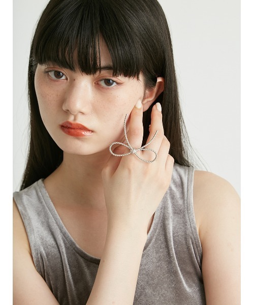 LILY BROWN（リリーブラウン）の「ビックリボンリング（ネックレス・レディース・シルバー/ゴールド・FREE）」の9枚目の写真