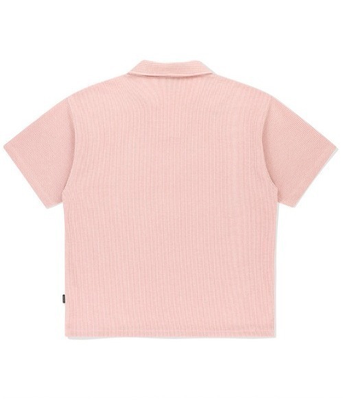 [ROMANTIC CROWN] ★韓国人気★OPEN COLLAR POLO KNIT SHIRT OPEN COLLAR POLO KNIT SHIRT_PINK | ROMANTIC CROWN