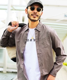 パラスパレス　半袖　リネン　シャツ　麻　2 ブラウス チェック　ブラウン シャツ/ブラウス（ブラウン/茶色系・リネン・麻）ファッション