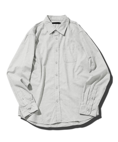 jiggys shop(ジギーズショップ)の「ストレッチ綿麻レギュラー長袖リネンシャツ(シャツ/ブラウス・メンズ・ストライプ/ネイビー/ブルー系その他/ホワイト/ブラウン/グレー・MEDIUM/LARGE/X-LARGE)」の9枚目の写真