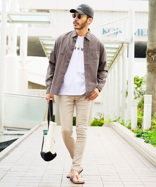 jiggys shop(ジギーズショップ)の「ストレッチ綿麻レギュラー長袖リネンシャツ(シャツ/ブラウス・メンズ・ストライプ/ネイビー/ブルー系その他/ホワイト/ブラウン/グレー・MEDIUM/LARGE/X-LARGE)」の12枚目の写真