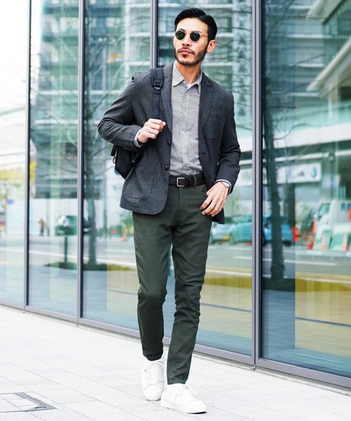 jiggys shop(ジギーズショップ)の「ストレッチ綿麻レギュラー長袖リネンシャツ(シャツ/ブラウス・メンズ・ストライプ/ネイビー/ブルー系その他/ホワイト/ブラウン/グレー・MEDIUM/LARGE/X-LARGE)」の19枚目の写真