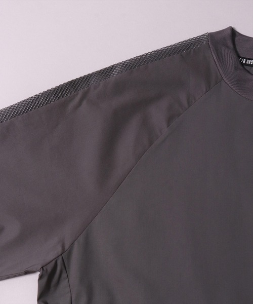 (RM)【LUXE/R GOLF】メッシュ 切り替え モックネック 半袖 プルオーバー（Tシャツ/カットソー）｜LUXE/R GOLF（ラグジュ ゴルフ）