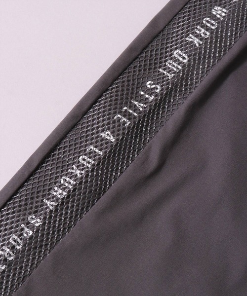(RM)【LUXE/R GOLF】メッシュ 切り替え モックネック 半袖 プルオーバー（Tシャツ/カットソー）｜LUXE/R GOLF（ラグジュ ゴルフ）