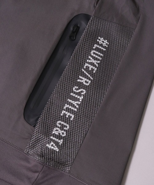 (RM)【LUXE/R GOLF】メッシュ 切り替え モックネック 半袖 プルオーバー（Tシャツ/カットソー）｜LUXE/R GOLF（ラグジュ ゴルフ）