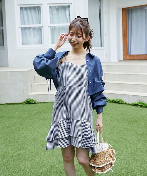 MAJESTIC LEGON(マジェスティックレゴン)の「オープンショルダーショートシャツ(シャツ/ブラウス・レディース・ホワイト系その他/ピンク系その他2/ネイビー/グレー系その他/ホワイト系その他2/オフホワイト/ブルー系その他2・MEDIUM)」の14枚目の写真