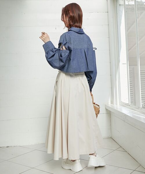 MAJESTIC LEGON(マジェスティックレゴン)の「オープンショルダーショートシャツ(シャツ/ブラウス・レディース・ホワイト系その他/ピンク系その他2/ネイビー/グレー系その他/ホワイト系その他2/オフホワイト/ブルー系その他2・MEDIUM)」の18枚目の写真