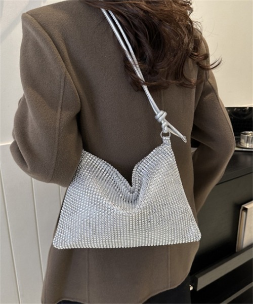 Ritzy(リッツィー)の「6色展開 キラキラショルダーバッグ(ショルダーバッグ・レディース・ブラック/シルバー/ゴールド/パープル/グリーン/ピンク・FREE)」の5枚目の写真