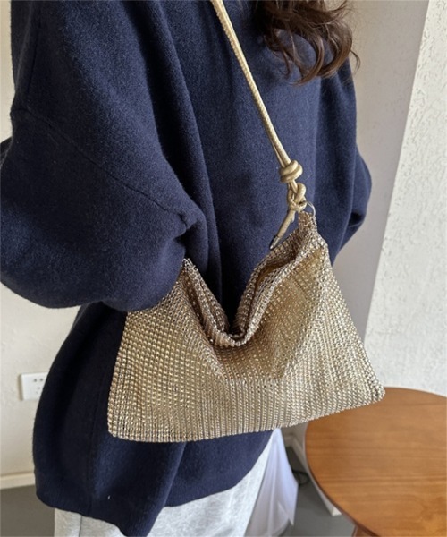 Ritzy(リッツィー)の「6色展開 キラキラショルダーバッグ(ショルダーバッグ・レディース・ブラック/シルバー/ゴールド/パープル/グリーン/ピンク・FREE)」の6枚目の写真