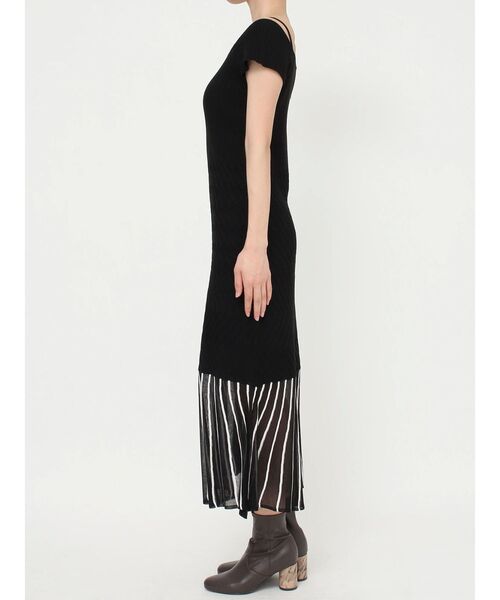 MERCURYDUO（マーキュリーデュオ）の「バイカラーシースルーヘムニット  