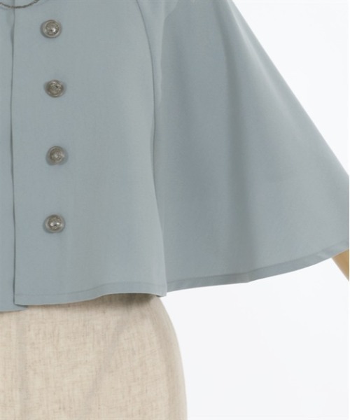 axes femme（アクシーズファム）の「チェーン付きダブル釦ケープ（ポンチョ・レディース・ブラック/キナリ/グレー/ネイビー・FREE）」の19枚目の写真