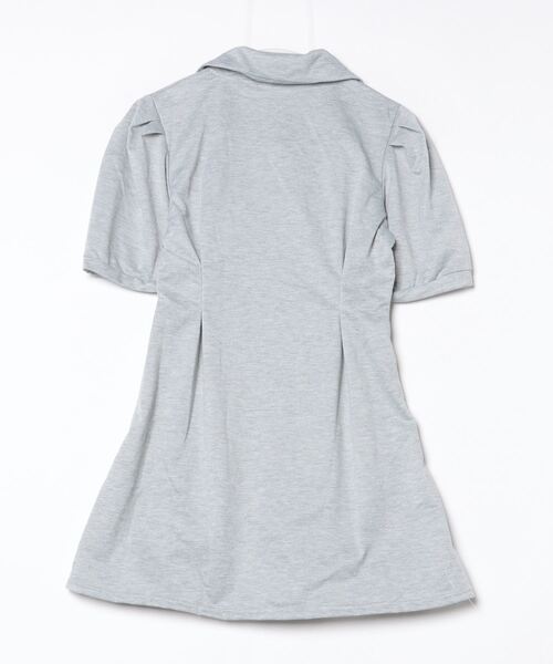 gossip!ロサンゼルス(ゴシップロサンゼルス)の「YUGA ポロカラーワンピース(ワンピース・レディース・ブラック/グレー・FREE/M)」の3枚目の写真
