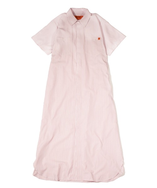 UNIVERSAL OVERALL(ユニバーサルオーバーオール)の「ストライプシャツワンピース / SHIRT OP(シャツワンピース・レディース・ネイビー/ピンク・F)」の11枚目の写真