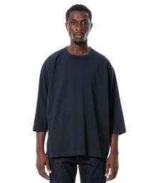 DAILY STANDARD by SANDINISTA（デイリースタンダードバイサンディニスタ）の「Cadet American Cotton Easy Fit 3-Q-S Tee / アメリカコットン使用イージフィット七分袖丈Tシャツ（Tシャツ/カットソー）」