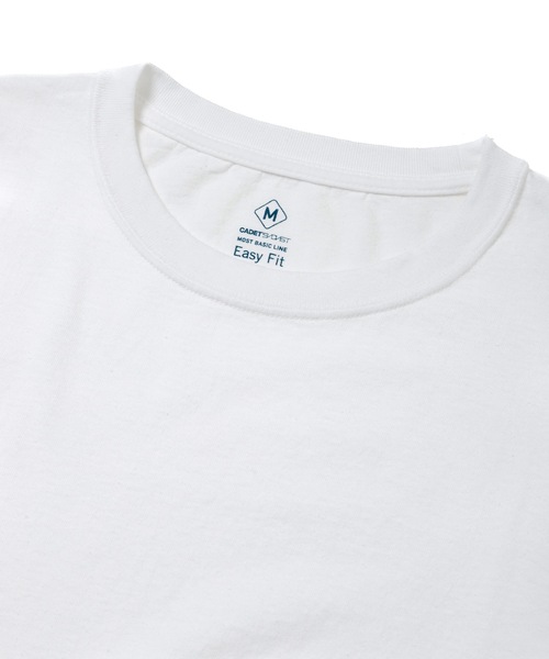 DAILY STANDARD by SANDINISTA(デイリースタンダードバイサンディニスタ)の「Cadet American Cotton Easy Fit 3-Q-S Tee / アメリカコットン使用イージフィット七分袖丈Tシャツ(Tシャツ/カットソー・メンズ・ホワイト/ブラック/チャコール/ネイビー・SMALL/MEDIUM/LARGE)」の5枚目の写真