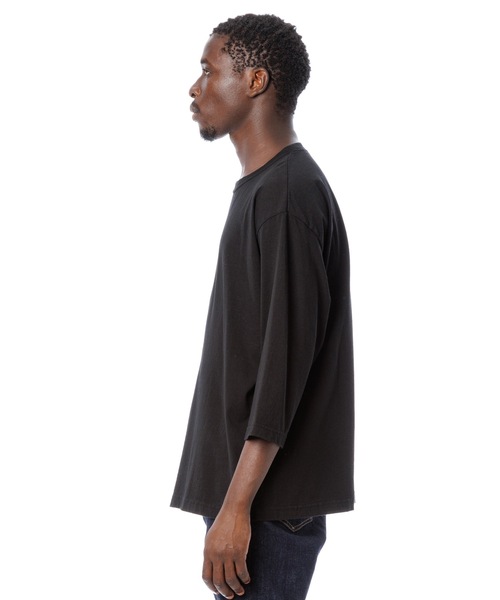 DAILY STANDARD by SANDINISTA(デイリースタンダードバイサンディニスタ)の「Cadet American Cotton Easy Fit 3-Q-S Tee / アメリカコットン使用イージフィット七分袖丈Tシャツ(Tシャツ/カットソー・メンズ・ホワイト/ブラック/チャコール/ネイビー・SMALL/MEDIUM/LARGE)」の17枚目の写真