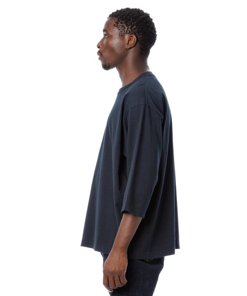 DAILY STANDARD by SANDINISTA(デイリースタンダードバイサンディニスタ)の「Cadet American Cotton Easy Fit 3-Q-S Tee / アメリカコットン使用イージフィット七分袖丈Tシャツ(Tシャツ/カットソー・メンズ・ホワイト/ブラック/チャコール/ネイビー・SMALL/MEDIUM/LARGE)」の20枚目の写真