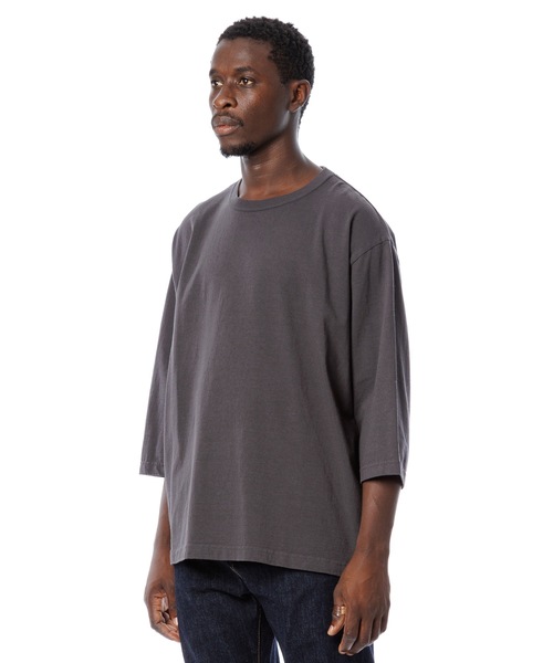 DAILY STANDARD by SANDINISTA(デイリースタンダードバイサンディニスタ)の「Cadet American Cotton Easy Fit 3-Q-S Tee / アメリカコットン使用イージフィット七分袖丈Tシャツ(Tシャツ/カットソー・メンズ・ホワイト/ブラック/チャコール/ネイビー・SMALL/MEDIUM/LARGE)」の22枚目の写真