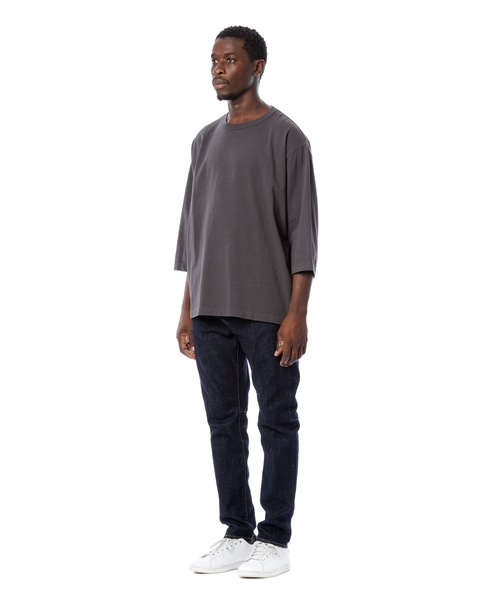 DAILY STANDARD by SANDINISTA(デイリースタンダードバイサンディニスタ)の「Cadet American Cotton Easy Fit 3-Q-S Tee / アメリカコットン使用イージフィット七分袖丈Tシャツ(Tシャツ/カットソー・メンズ・ホワイト/ブラック/チャコール/ネイビー・SMALL/MEDIUM/LARGE)」の13枚目の写真