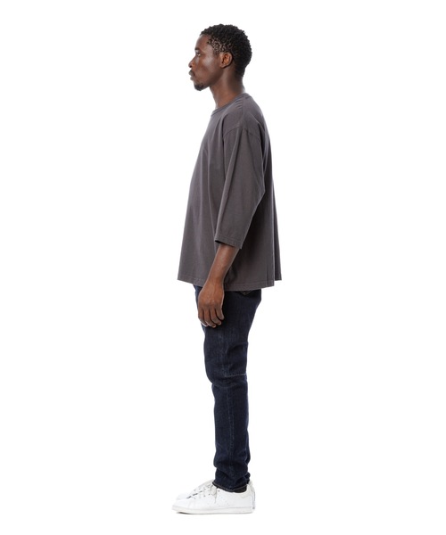 DAILY STANDARD by SANDINISTA(デイリースタンダードバイサンディニスタ)の「Cadet American Cotton Easy Fit 3-Q-S Tee / アメリカコットン使用イージフィット七分袖丈Tシャツ(Tシャツ/カットソー・メンズ・ホワイト/ブラック/チャコール/ネイビー・SMALL/MEDIUM/LARGE)」の14枚目の写真