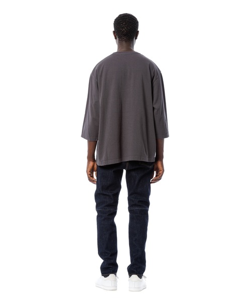 DAILY STANDARD by SANDINISTA(デイリースタンダードバイサンディニスタ)の「Cadet American Cotton Easy Fit 3-Q-S Tee / アメリカコットン使用イージフィット七分袖丈Tシャツ(Tシャツ/カットソー・メンズ・ホワイト/ブラック/チャコール/ネイビー・SMALL/MEDIUM/LARGE)」の15枚目の写真