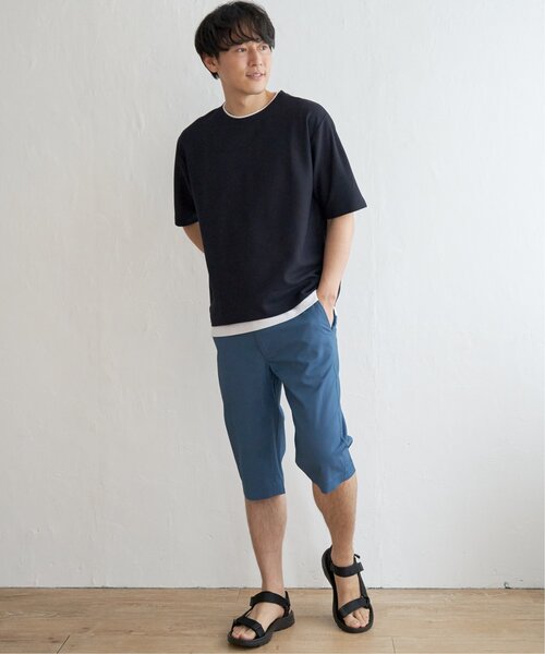 ikka(イッカ)の「【吸水速乾】ドライ鹿の子5分袖レイヤードTシャツ(Tシャツ/カットソー・メンズ・ベージュ/オリーブ/ネイビー/ブルー/チャコールグレー/ワイン・L/M/S/XL)」の14枚目の写真