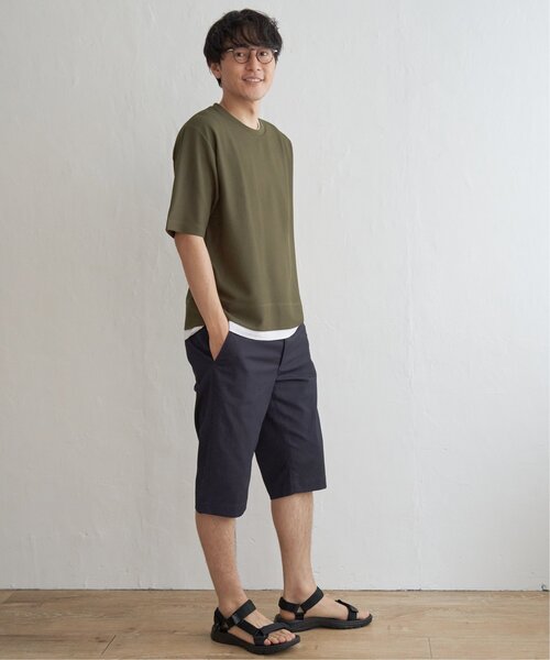 ikka(イッカ)の「【吸水速乾】ドライ鹿の子5分袖レイヤードTシャツ(Tシャツ/カットソー・メンズ・ベージュ/オリーブ/ネイビー/ブルー/チャコールグレー/ワイン・L/M/S/XL)」の21枚目の写真