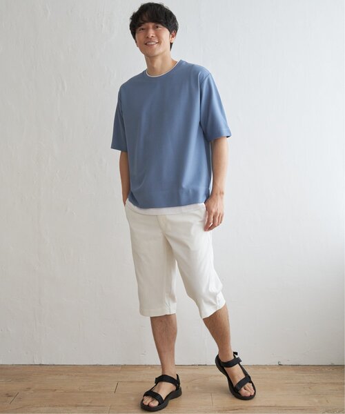 ikka(イッカ)の「【吸水速乾】ドライ鹿の子5分袖レイヤードTシャツ(Tシャツ/カットソー・メンズ・ベージュ/オリーブ/ネイビー/ブルー/チャコールグレー/ワイン・L/M/S/XL)」の22枚目の写真