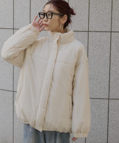 Auntie Rosa Holiday(アンティローザホリデー)の「※入荷禁止※中綿オーバーサイズコート / ブルゾン(ダウンジャケット/コート・レディース・グレー/ブラック/アイボリー/キャメル・FREE)」の6枚目の写真