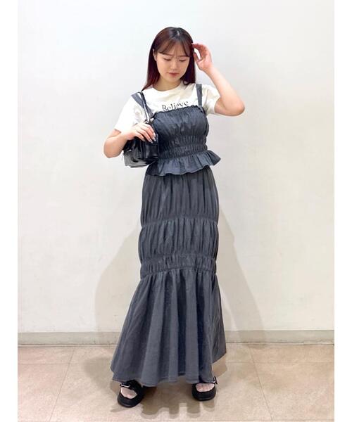 FREE'S MART（フリーズマート）の「シャーリングセットアップ（ワンピース・レディース・ブラック系その他/ワンウォッシュ・FREE）」の10枚目の写真