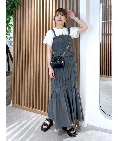 FREE'S MART（フリーズマート）の「シャーリングセットアップ（ワンピース・レディース・ブラック系その他/ワンウォッシュ・FREE）」の11枚目の写真