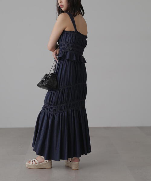 FREE'S MART（フリーズマート）の「シャーリングセットアップ（ワンピース・レディース・ブラック系その他/ワンウォッシュ・FREE）」の14枚目の写真