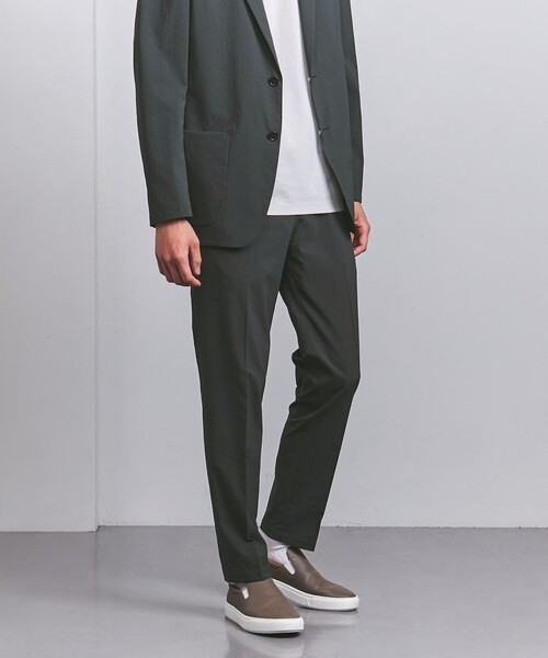 UNITED ARROWS(ユナイテッドアローズ)の「シアサッカーノープリーツパンツ COZY -撥水・ウォッシャブル・ストレッチ--(その他パンツ・メンズ・ダークグリーン/ネイビー・XXL/XL/M/S/L)」の13枚目の写真