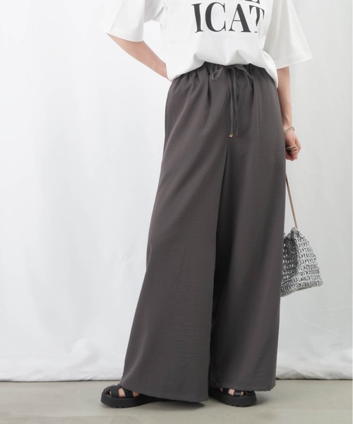 LUCA/LADY LUCK LUCA(ルカ/レディラックルカ)の「LC/LLL リネンライクイージーパンツ【セットアップ着用可】(その他パンツ・レディース・グレイッシュベージュ/チャコールグレー/ピンク・FREE)」の4枚目の写真